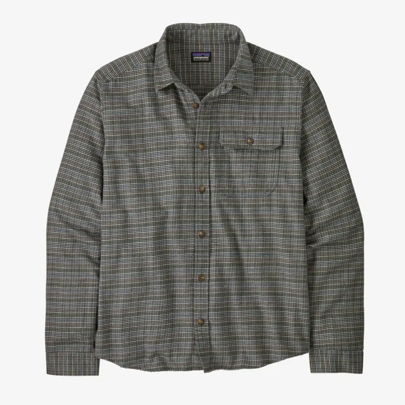 Patagonia Men's Long-Sleeved Lightweight Fjord Flannel Shirt - TRACKS THERMAL BLUE sold by Sun Diego Boardshops