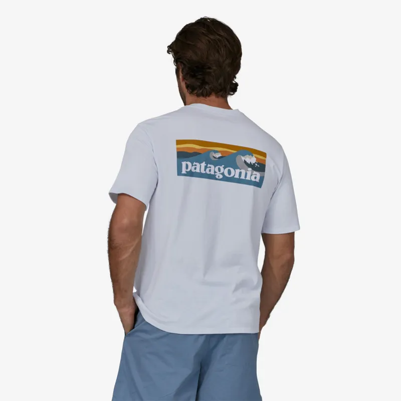 Patagonia Men's Boardshort Logo Pocket Responsibili-Tee - WHITE sold by Sun Diego Boardshops