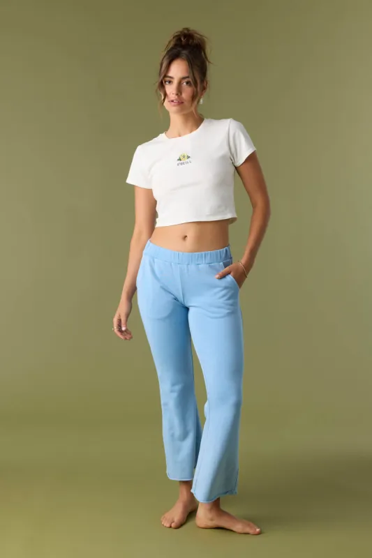 O'Neill KARMA FRENCH TERRY CROPPED LOUNGE PANTS - CHAMBRAY sold by Sun Diego Boardshops