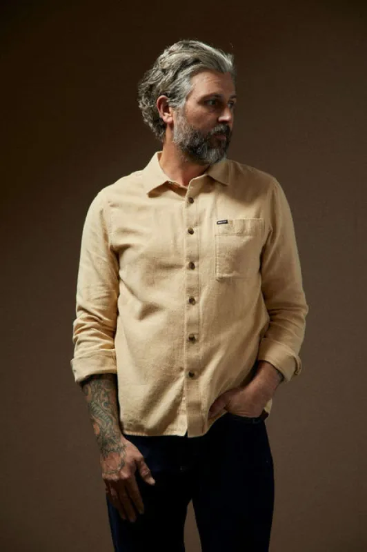 Brixton Hasting Lightweight Ultra Soft Flannel - WHEAT sold by Sun Diego Boardshops
