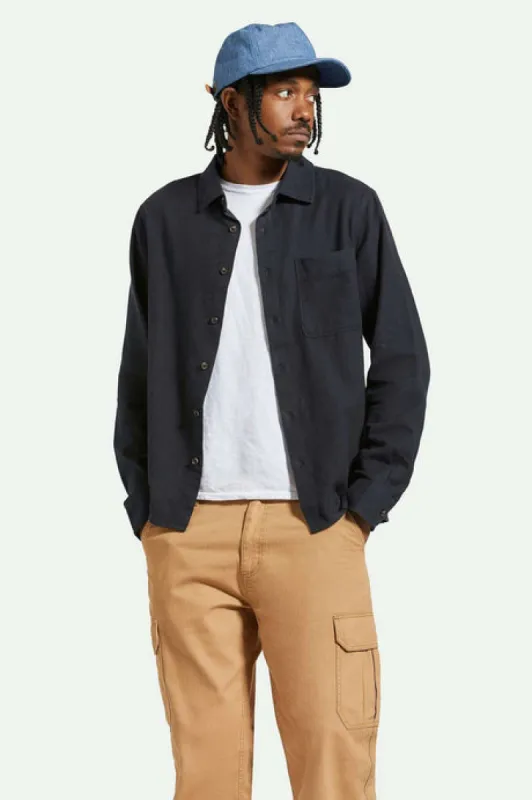 Brixton Hasting Lightweight Ultra Soft Flannel - BLACK sold by Sun Diego Boardshops