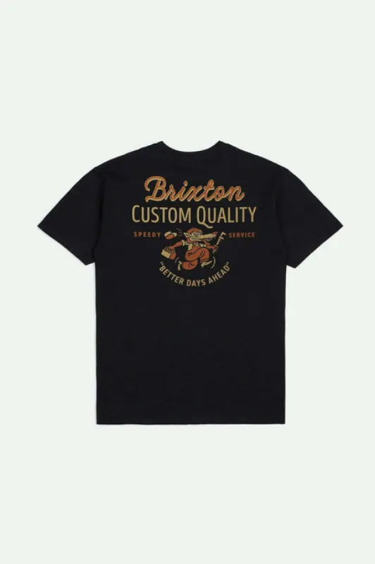 Brixton Better Days S/S Standard T-Shirt - BLACK sold by Sun Diego Boardshops