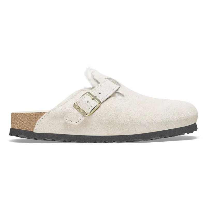 Birkenstock Boston Shearling - ANTIQUE WHITE/NATURAL sold by Sun Diego Boardshops
