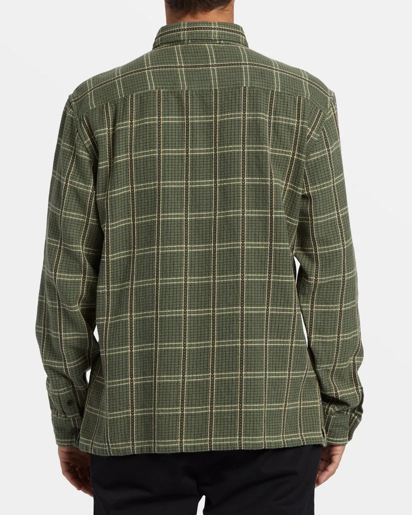Billabong Offshore Jacquard Flannel Long Sleeve Shirt - FERN sold by Sun Diego Boardshops product image thumbnail 2