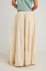 Rhythm Textured Tiered Maxi Skirt - CREAM sold by Sun Diego Boardshops