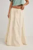 Rhythm Textured Tiered Maxi Skirt - CREAM sold by Sun Diego Boardshops