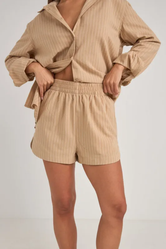 Rhythm Byron Striped Short - NATURAL sold by Sun Diego Boardshops