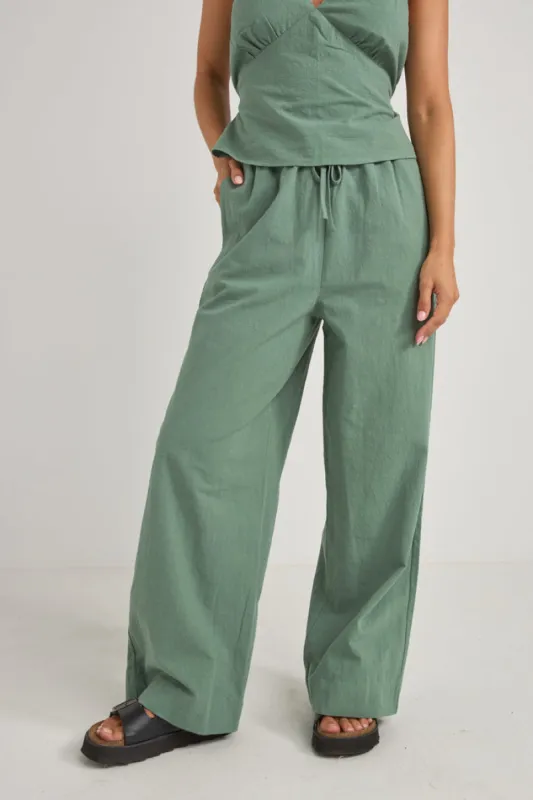 Rhythm Aruba Drawstring Pant - TEAL sold by Sun Diego Boardshops