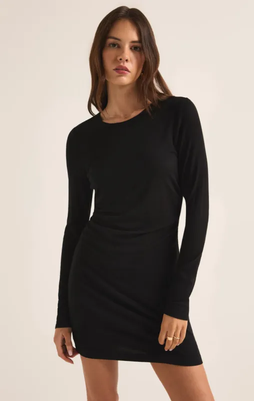 Z-Supply Winnie Rib Mini Dress - BLACK sold by Sun Diego Boardshops