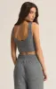 Z-Supply Zoe Silky Rib Tank Bra - CHARCOAL HEATHER sold by Sun Diego Boardshops