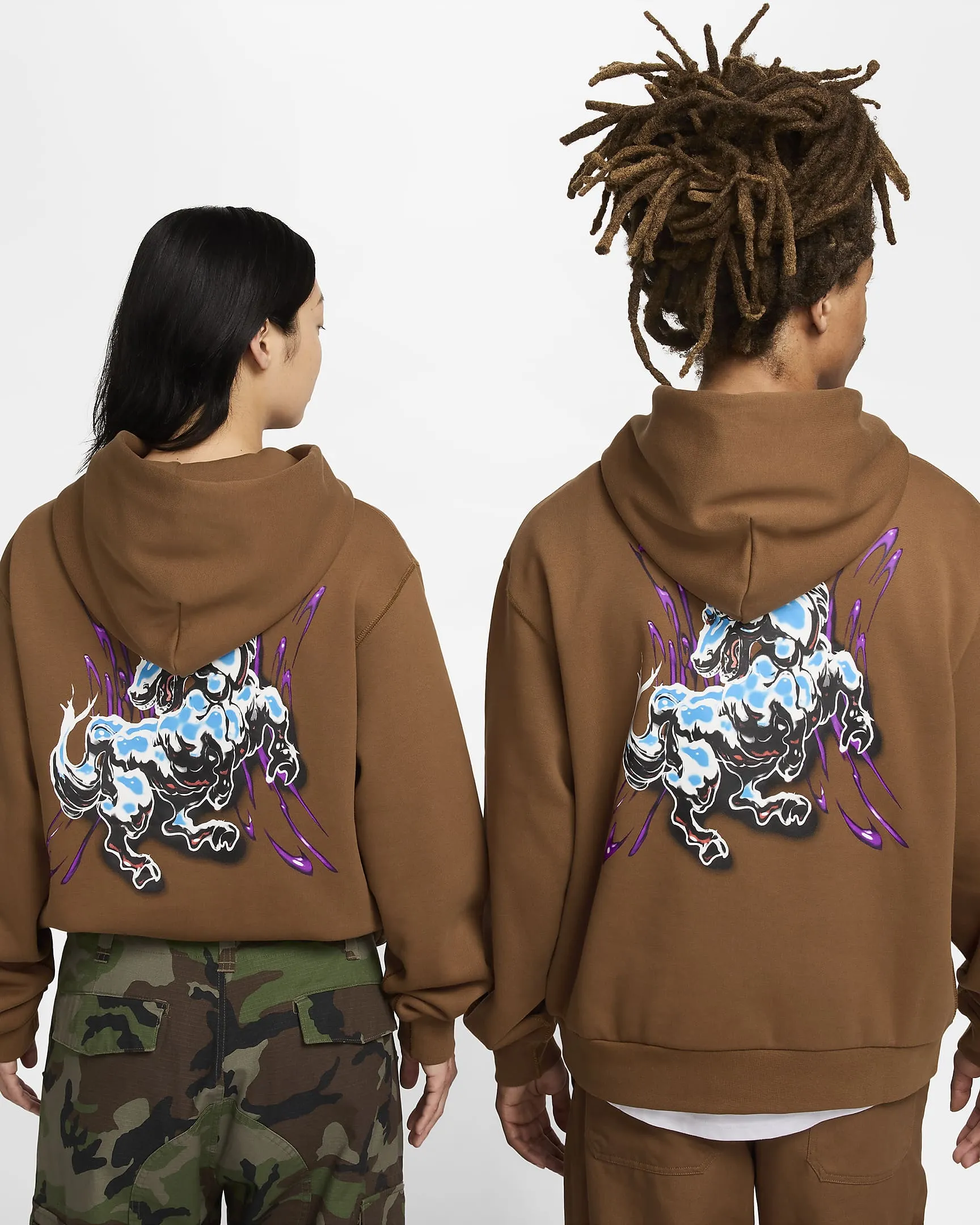 Nike Fleece Pullover Skate Hoodie - LT BRITISH TAN/WHITE sold by Sun Diego Boardshops