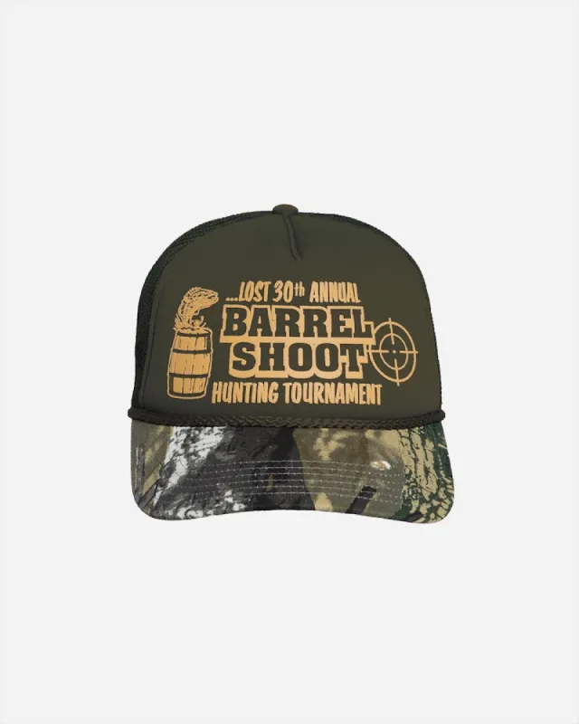 Lost ENTERPRISES Barrel Shoot Trucker Hat - CAMO sold by Sun Diego Boardshops