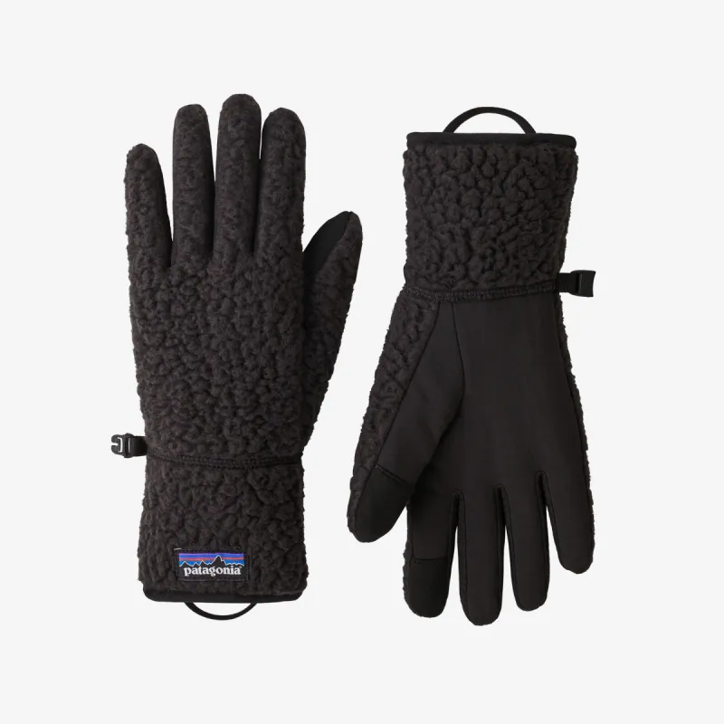 Patagonia Retro Pile Fleece Gloves - BLACK sold by Sun Diego Boardshops