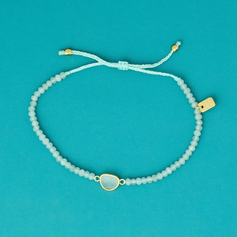 Pura Vida Bracelets Dainty Surfrider Gemstone Bracelet - GOLD sold by Sun Diego Boardshops
