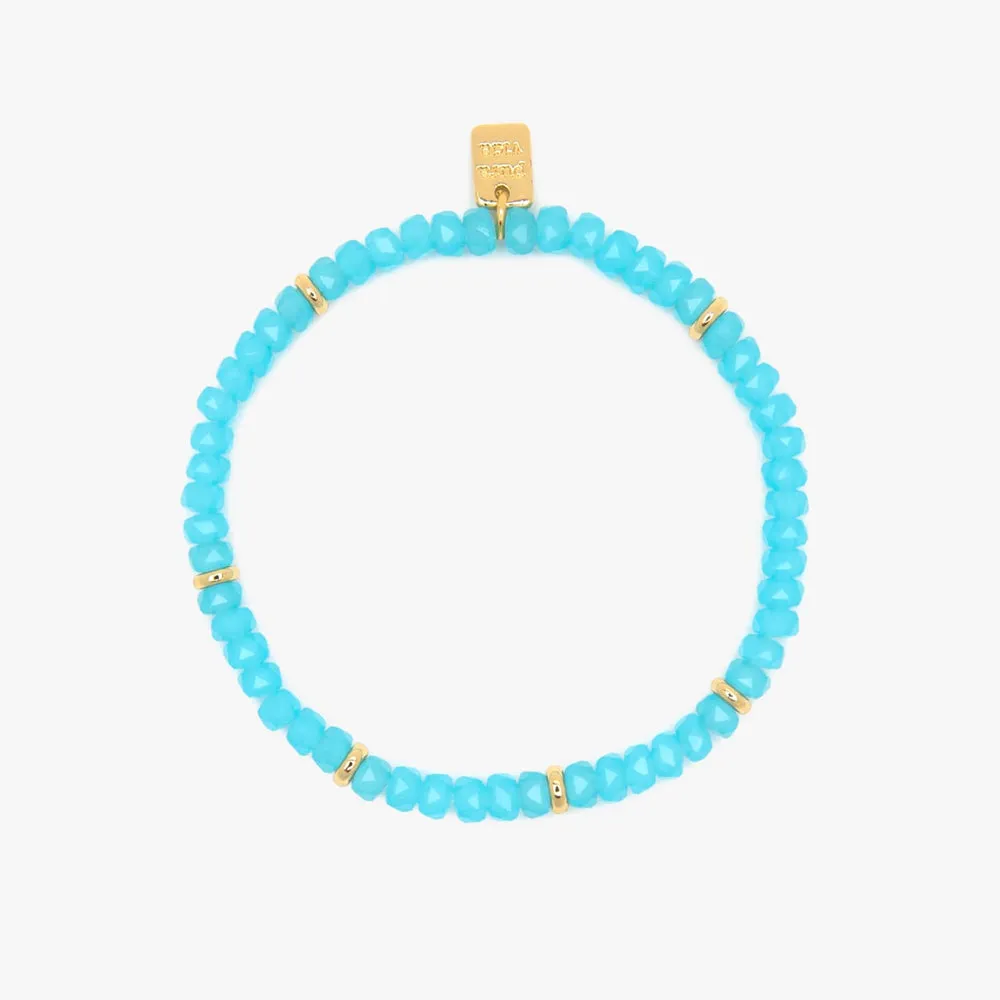 Pura Vida Bracelets Surfrider Aqua Stretch Bracelet - GOLD sold by Sun Diego Boardshops