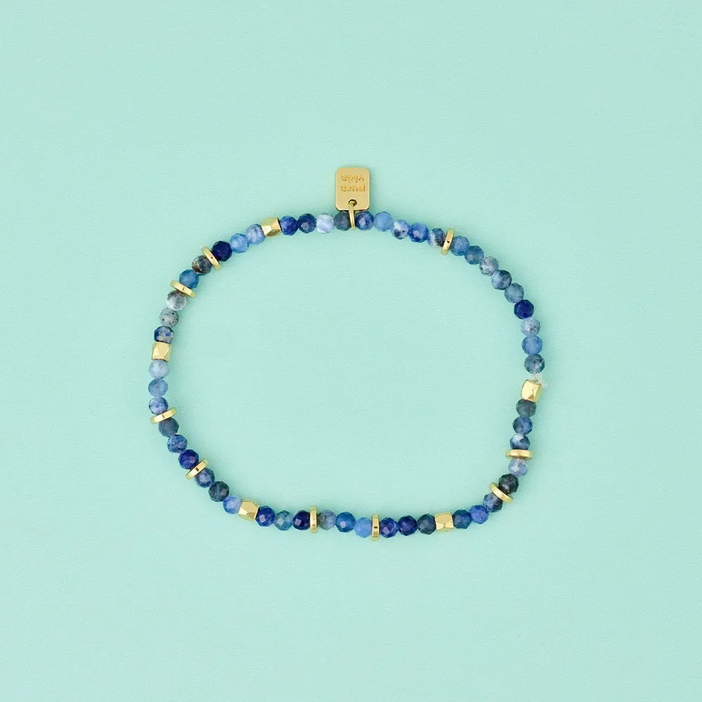 Pura Vida Bracelets Surfrider Sea Stone Stretch Bracelet - GOLD sold by Sun Diego Boardshops