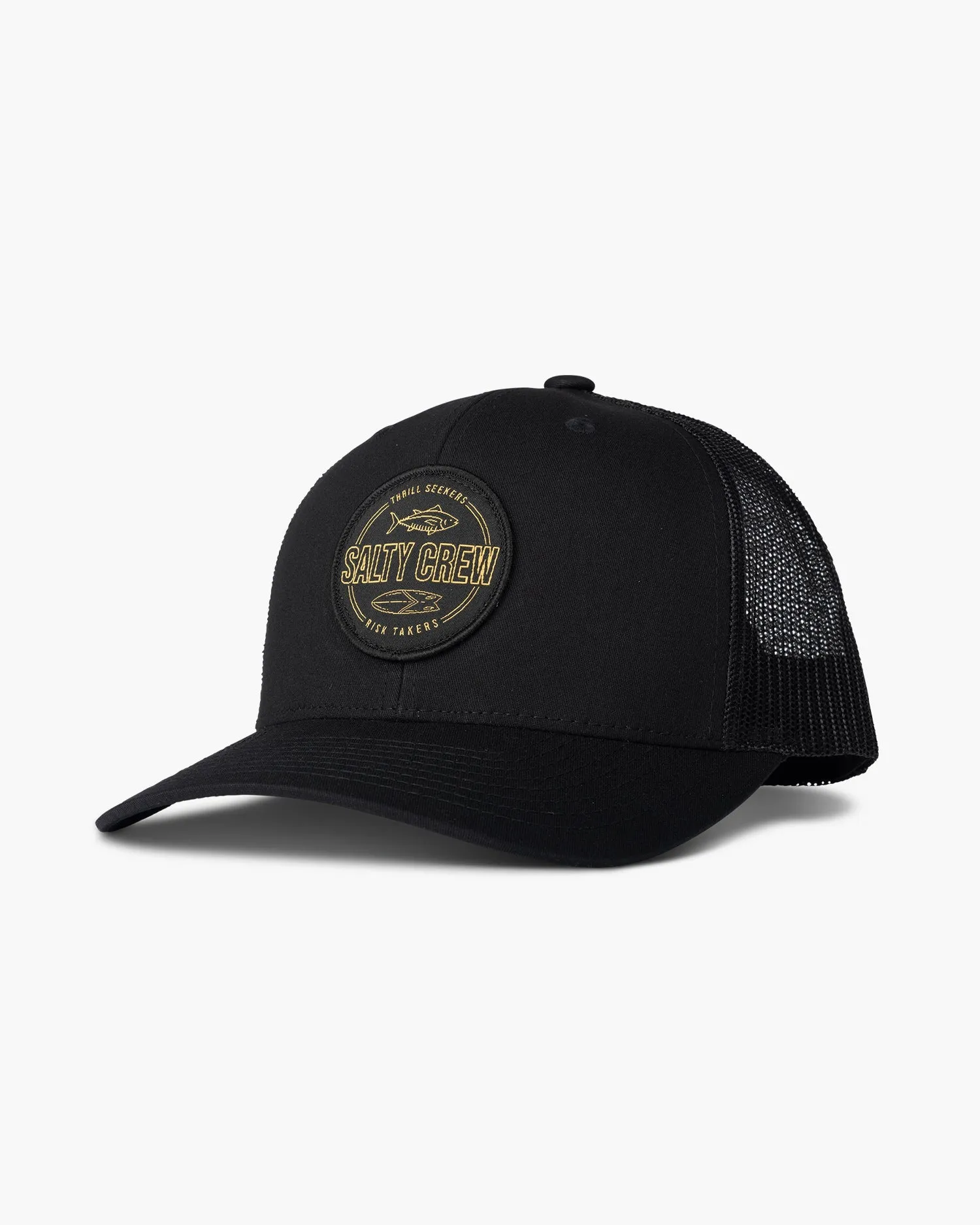 Salty Crew Outlined Retro Trucker Hat - BLACK sold by Sun Diego Boardshops