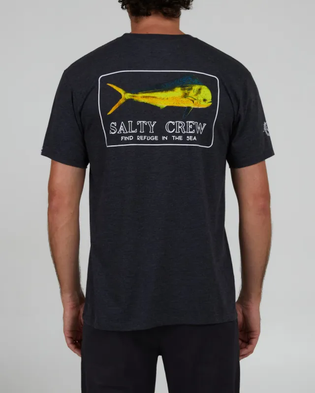 Salty Crew Golden Mahi S/S Premium Tee - CHARCOAL HEATHER sold by Sun Diego Boardshops