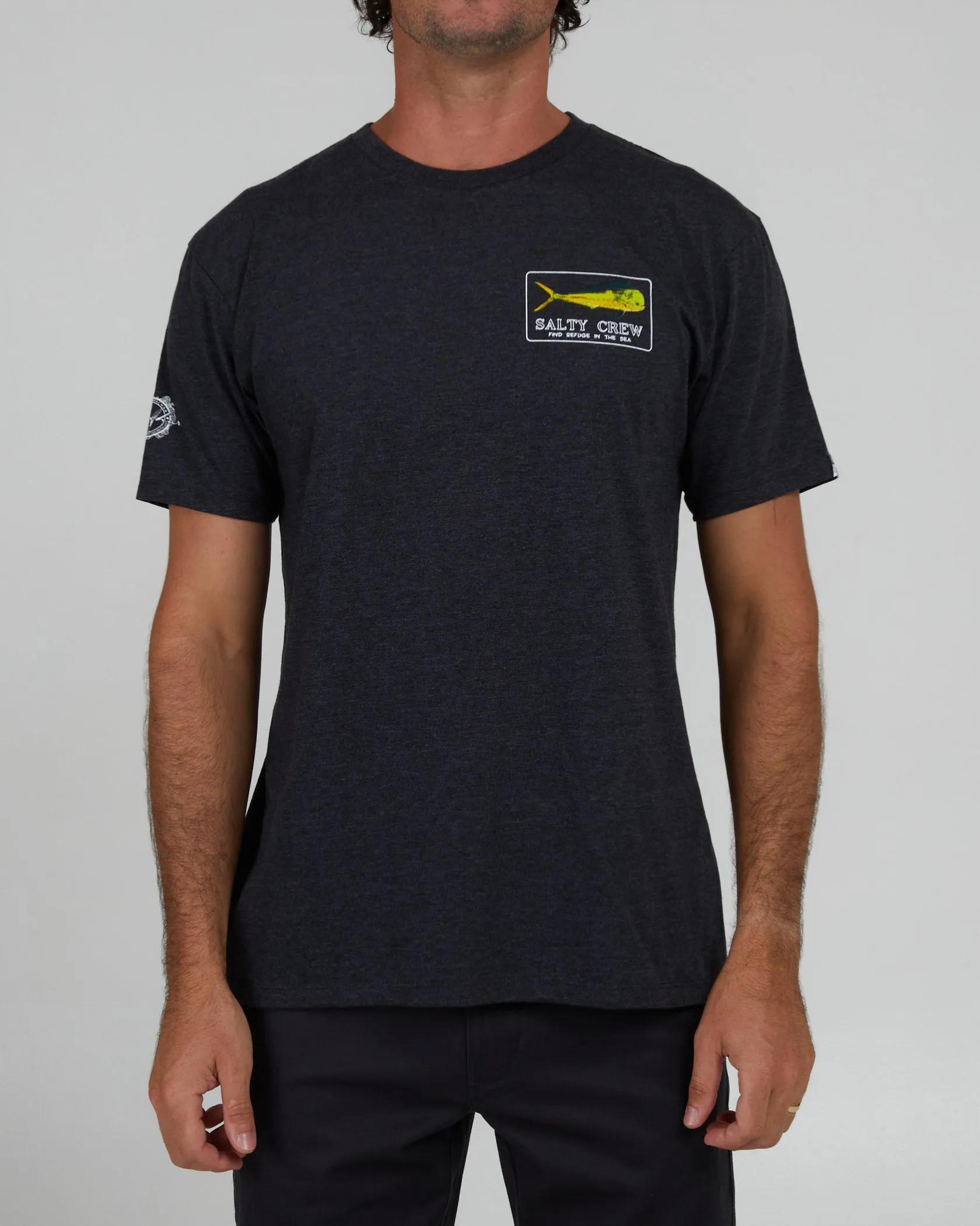Salty Crew Golden Mahi S/S Premium Tee - CHARCOAL HEATHER sold by Sun Diego Boardshops product image thumbnail 2