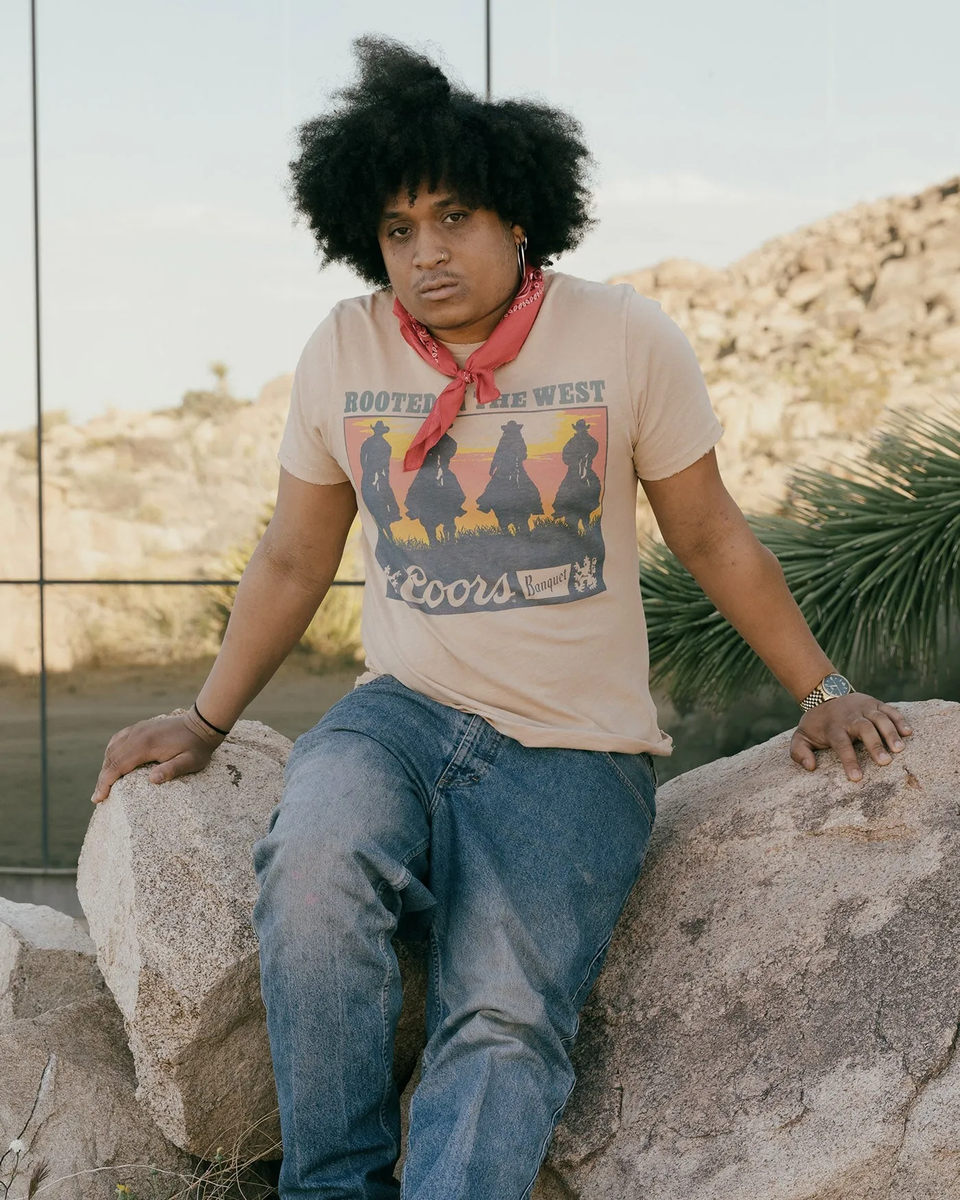 Junk Food Coors Rooted in the West Vintage Tee - CAMEL sold by Sun Diego Boardshops