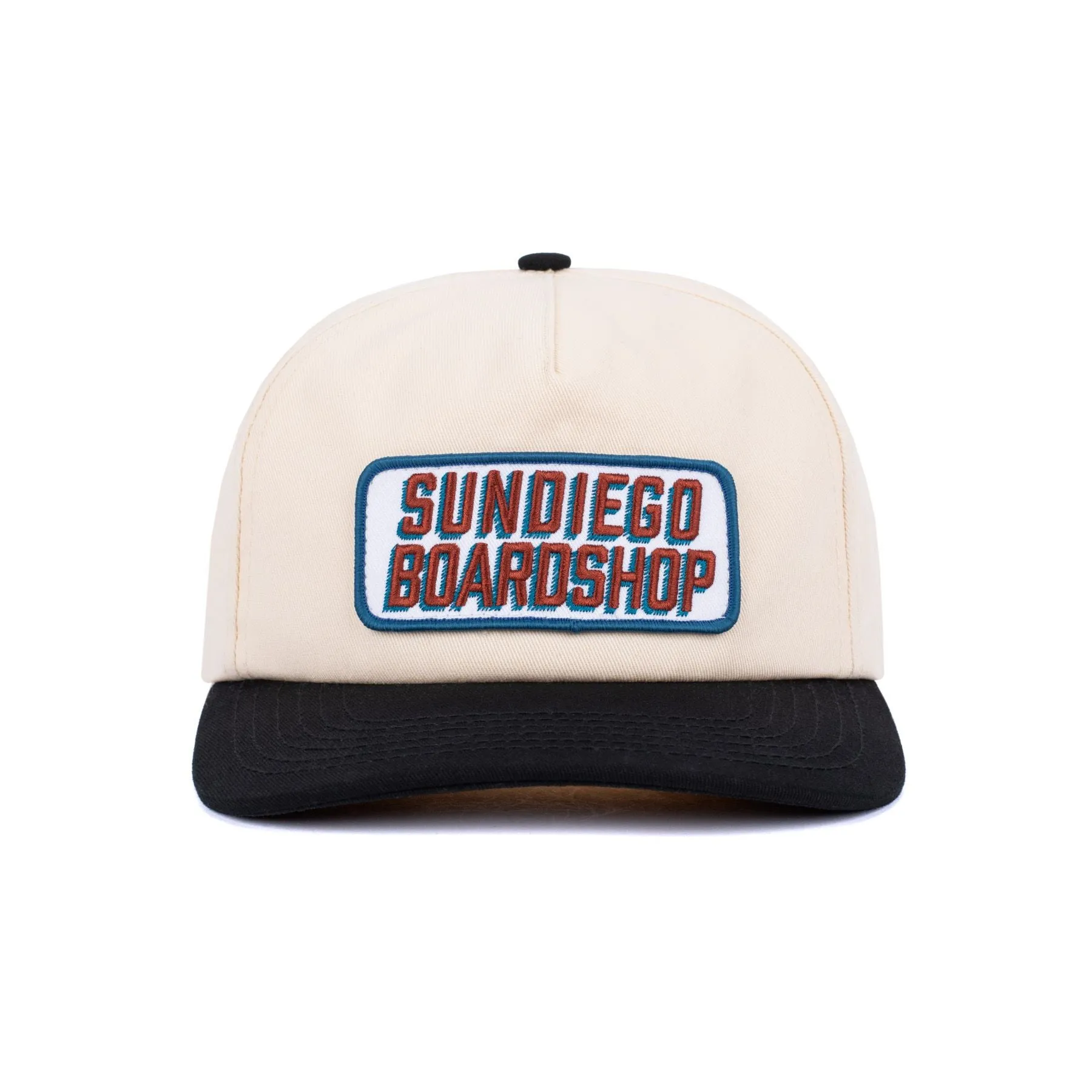 SunDiego SD BOARDSHOP Snapback - VINTAGE WHITE/BLACK sold by Sun Diego Boardshops