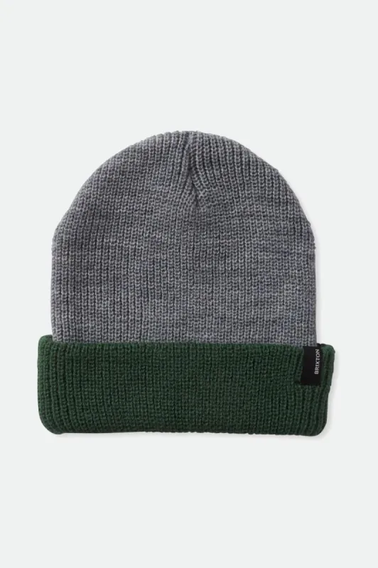 Heist Beanie - Light Heather Grey/Pine Needle sold by Sun Diego Boardshops