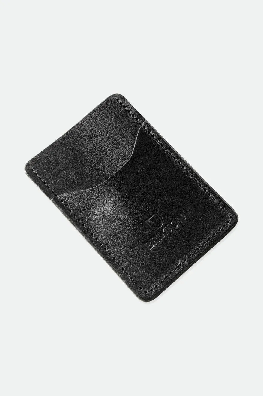 Brixton x Artifact Leather Card Holder Wallet - Black sold by Sun Diego Boardshops
