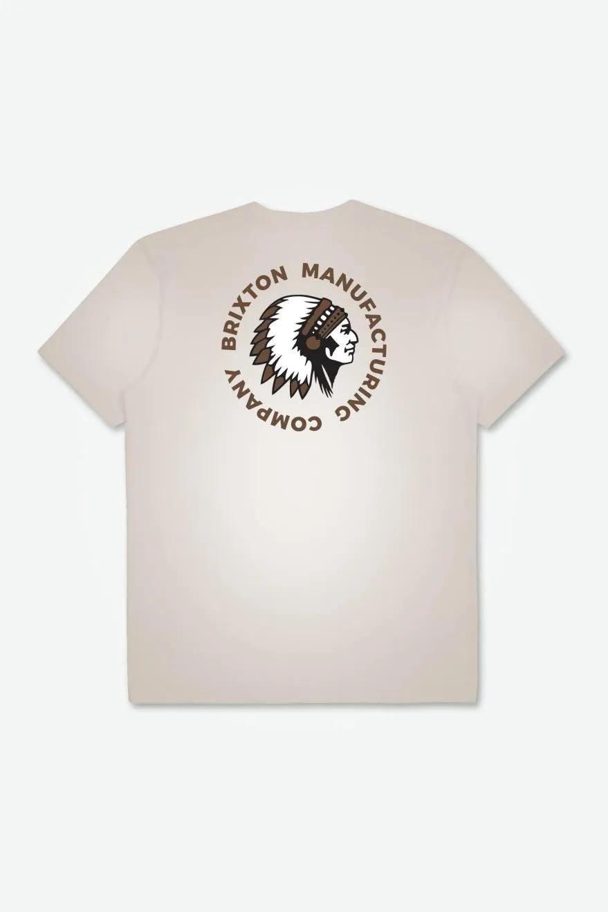 Rival Stamp S/S Standard Tee - Cream/Bison Classic Wash sold by Sun Diego Boardshops