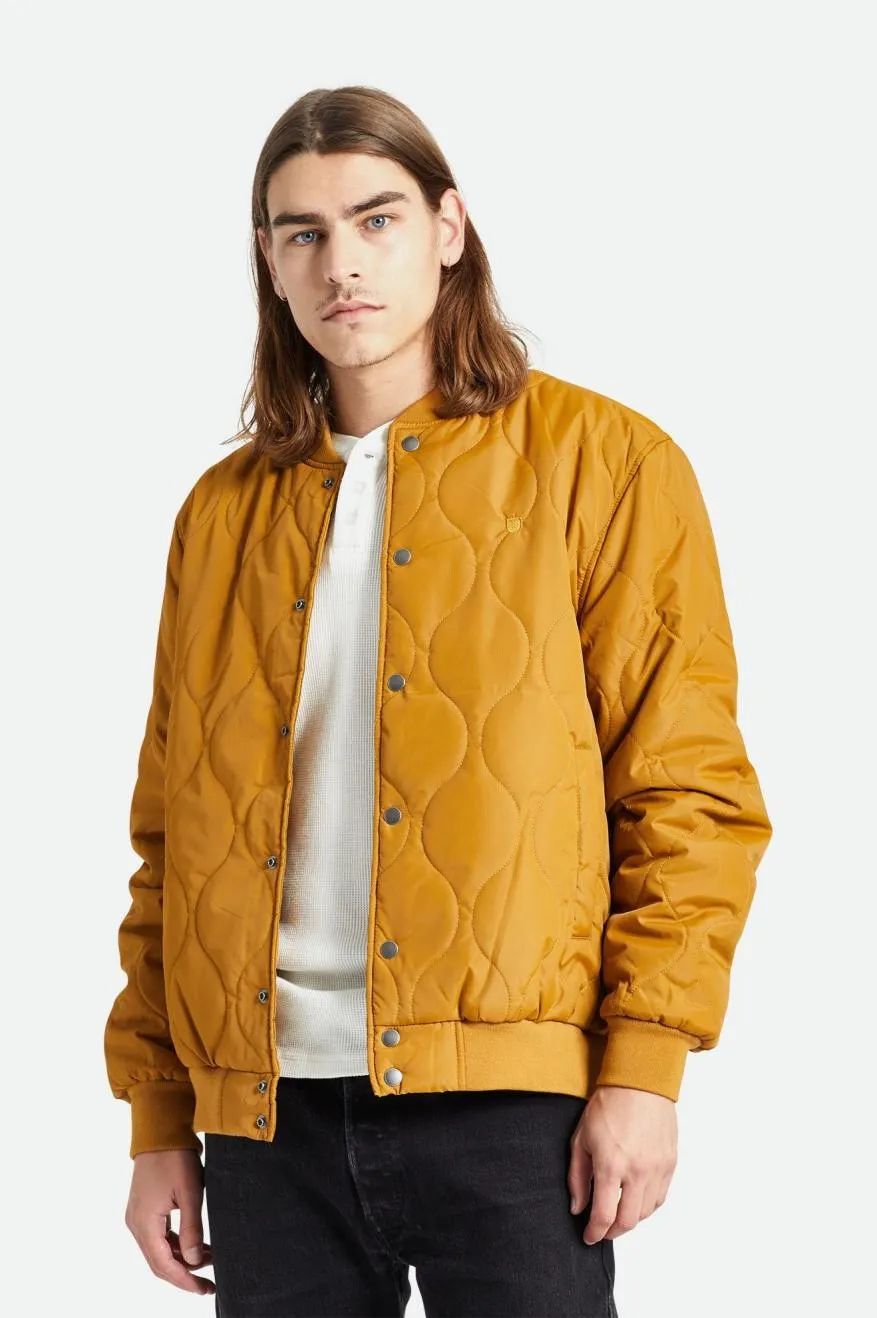 Dillinger Quilted Bomber Jacket - Golden Brown sold by Sun Diego Boardshops