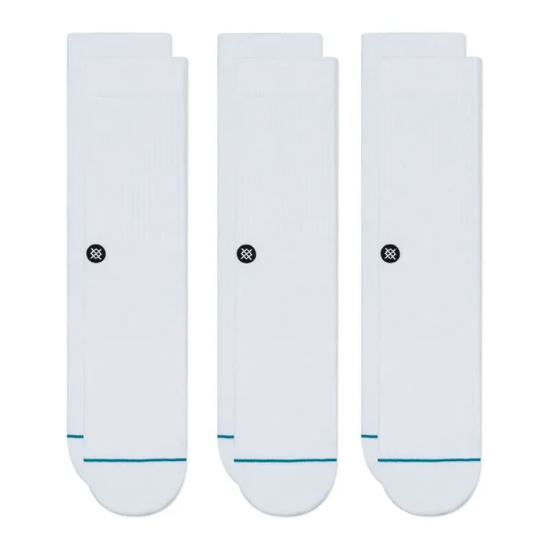 Stance Icon Crew Socks 3 Pack - White sold by Sun Diego Boardshops
