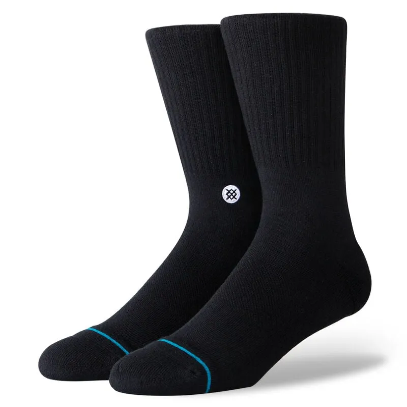 Stance Icon Crew Socks - Black/White sold by Sun Diego Boardshops