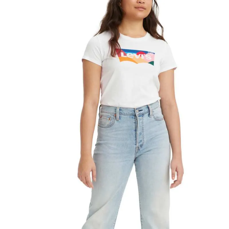 Levi's Logo Graphic Perfect T-Shirt - Batwing Fill Rolling Hills White sold by Sun Diego Boardshops