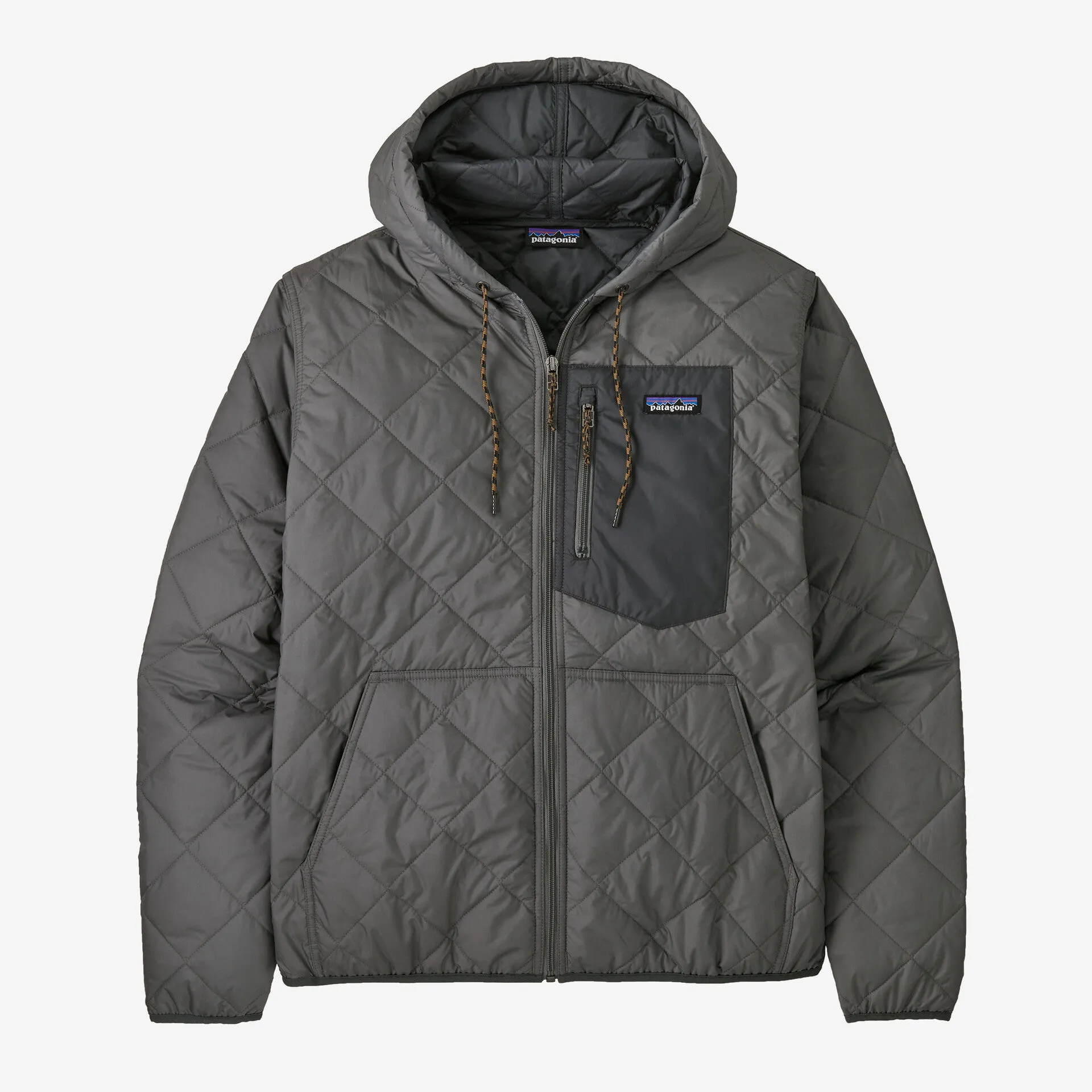 Patagonia Men's Diamond Quilted Bomber Hoody - NOBLE GREY sold by Sun Diego Boardshops product image thumbnail 3