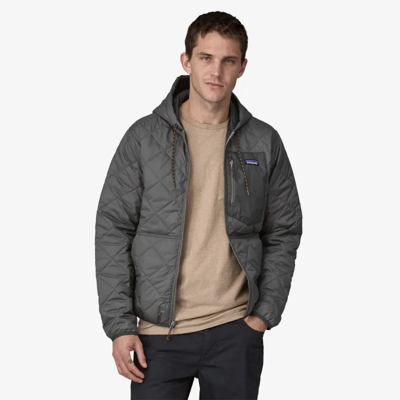 Patagonia Men's Diamond Quilted Bomber Hoody - NOBLE GREY sold by Sun Diego Boardshops