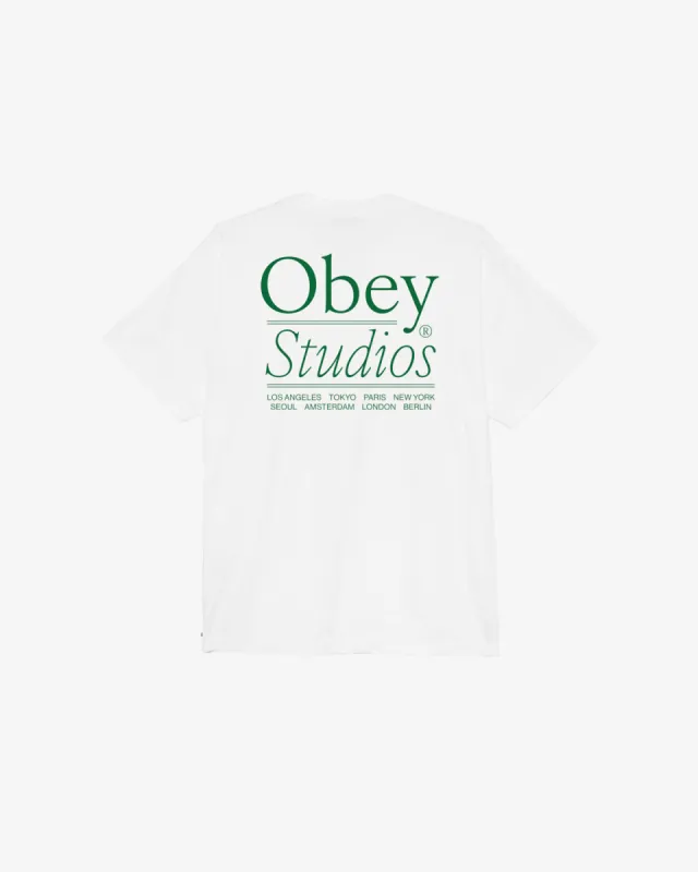 Obey OBEY STUDIOS HEAVYWEIGHT T-SHIRT - WHITE made by Sun Diego Boardshops