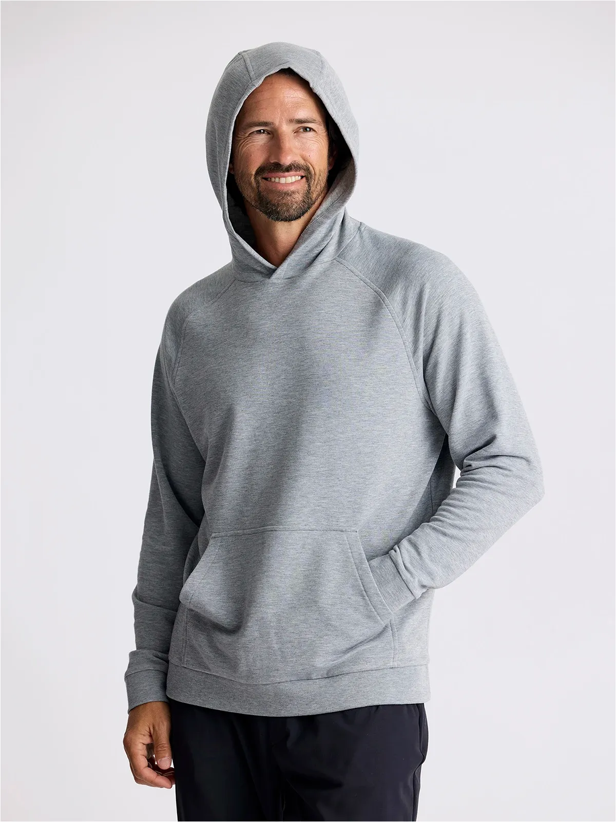 Free Fly Men's Bamboo Lightweight Fleece Hoodie - HEATHER GREY sold by Sun Diego Boardshops product image thumbnail 3