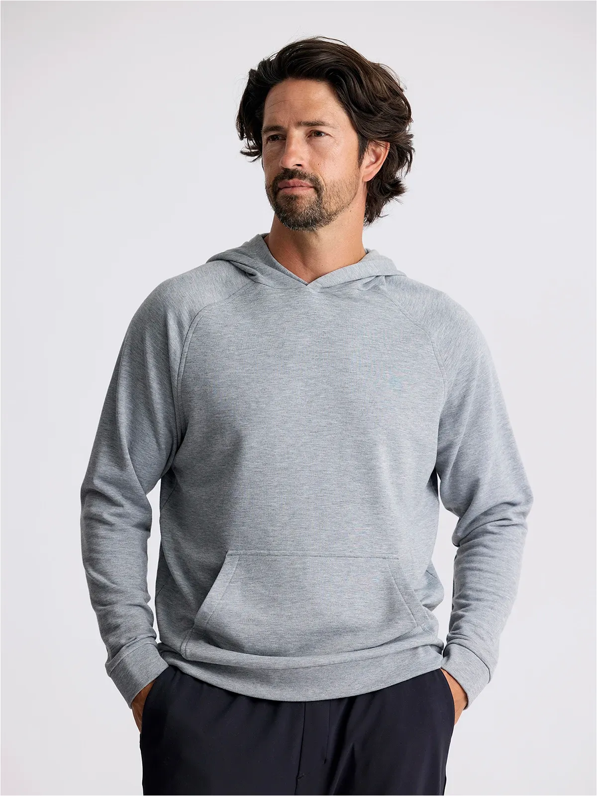 Free Fly Men's Bamboo Lightweight Fleece Hoodie - HEATHER GREY sold by Sun Diego Boardshops
