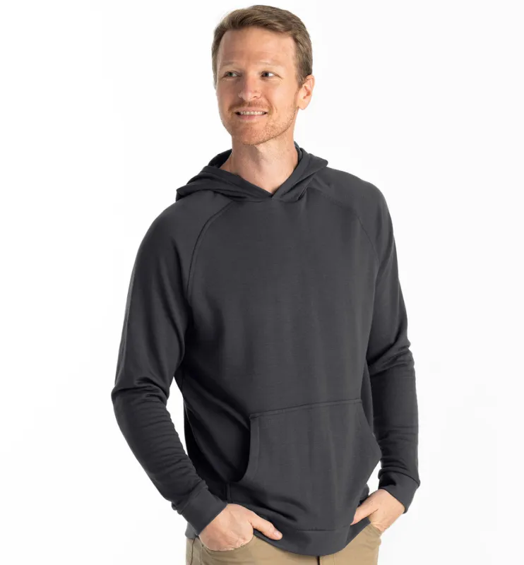 Free Fly Men's Bamboo Lightweight Fleece Hoodie - BLACK SAND sold by Sun Diego Boardshops