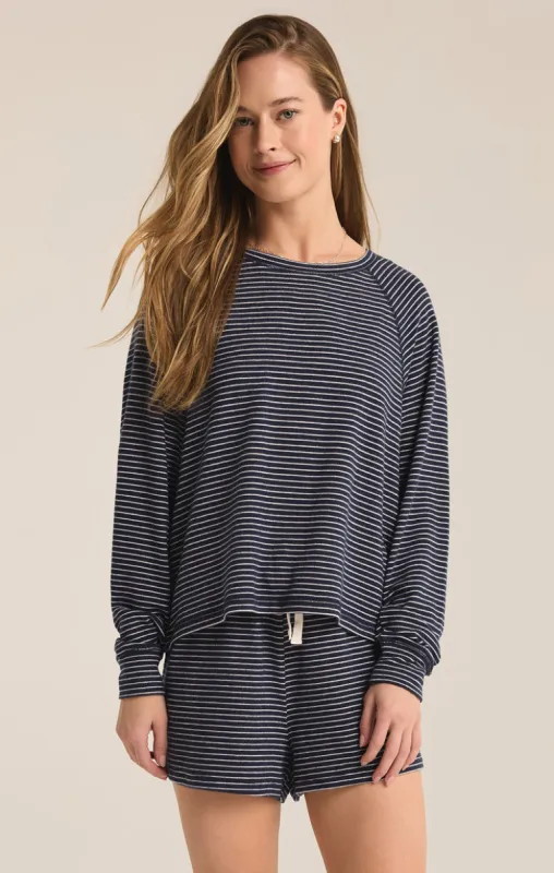 Z-Supply Staying In Stripe Long Sleeve Top - ECLIPSE sold by Sun Diego Boardshops