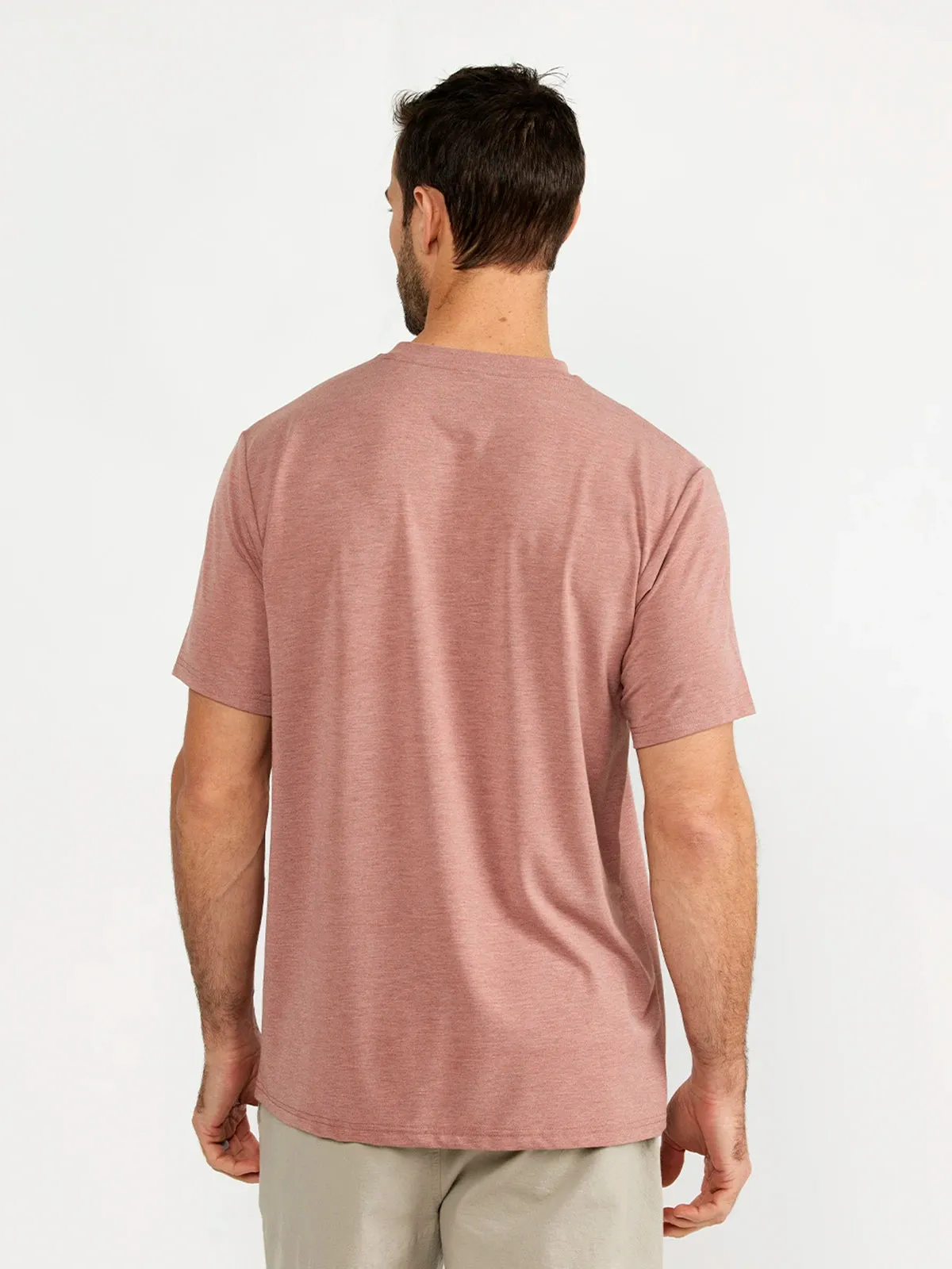 Free Fly Men's Bamboo Flex Pocket Tee - HEATHER BRICK sold by Sun Diego Boardshops product image thumbnail 3