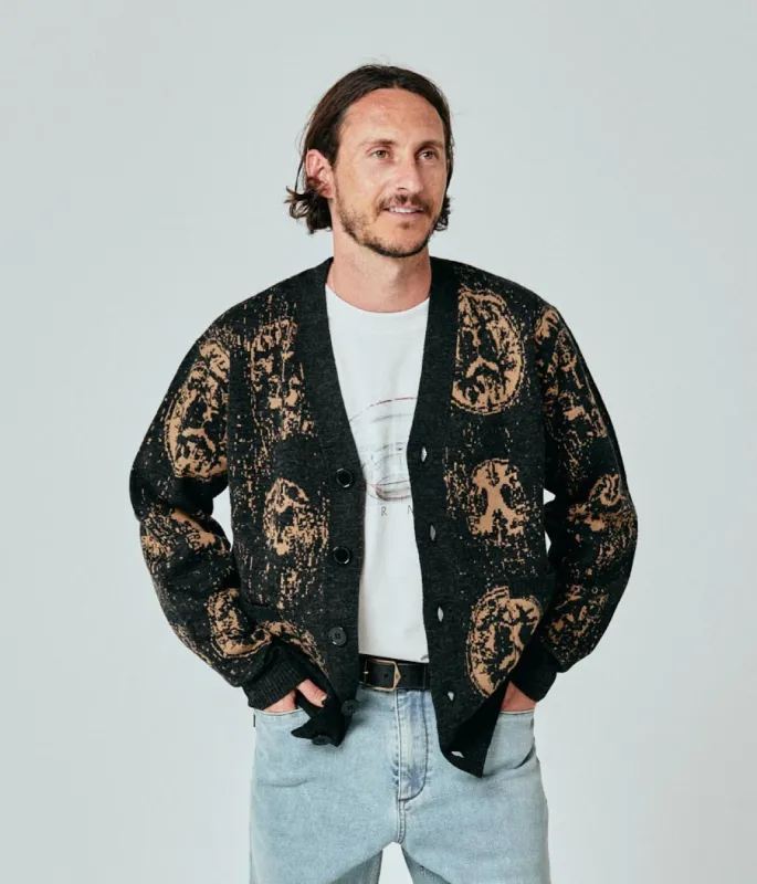 FORMER Brainscan Cardigan - BLACK MUSHROOM sold by Sun Diego Boardshops
