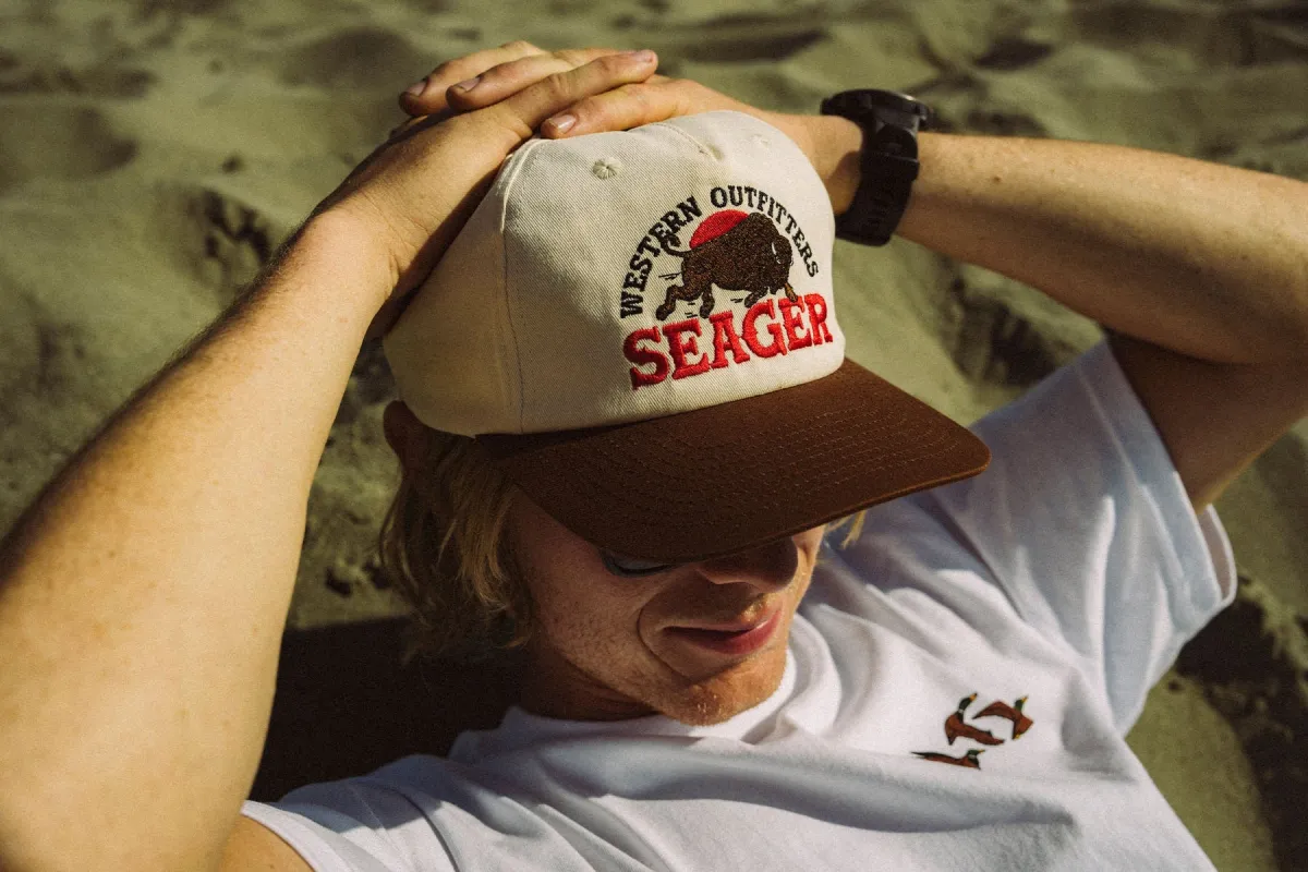SEAGER Ride for the Brand Snapback - CREAM BROWN sold by Sun Diego Boardshops