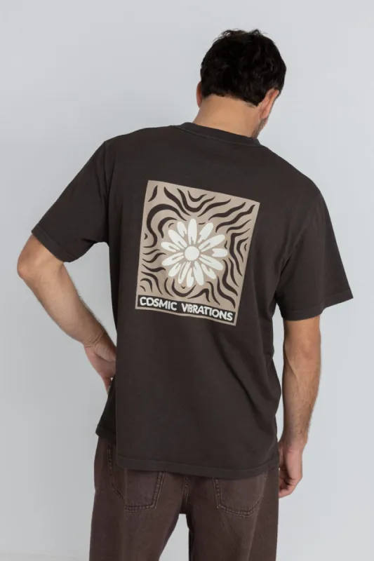 Rhythm Cosmic Vibrations T-Shirt - VINTAGE BLACK made by Rhythm.