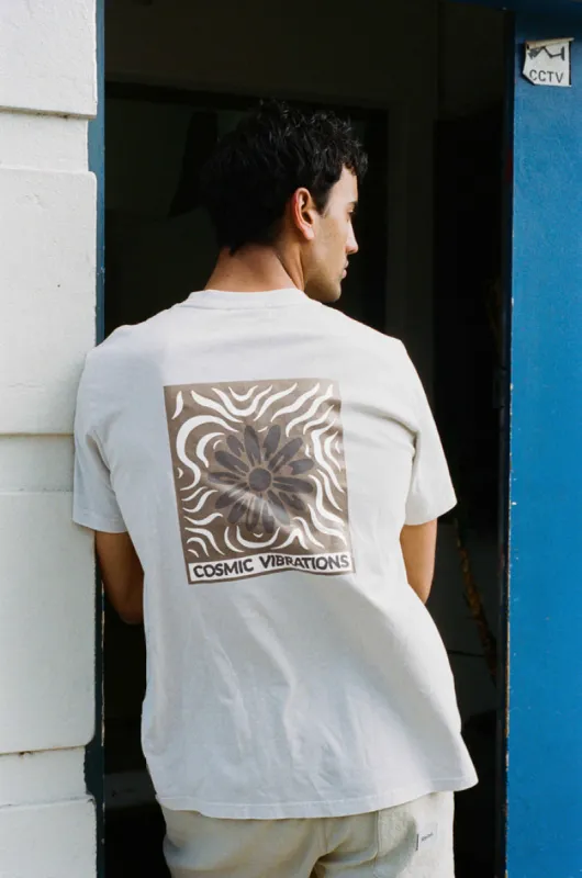 Rhythm Cosmic Vibrations T-Shirt - CREAM made by Rhythm.