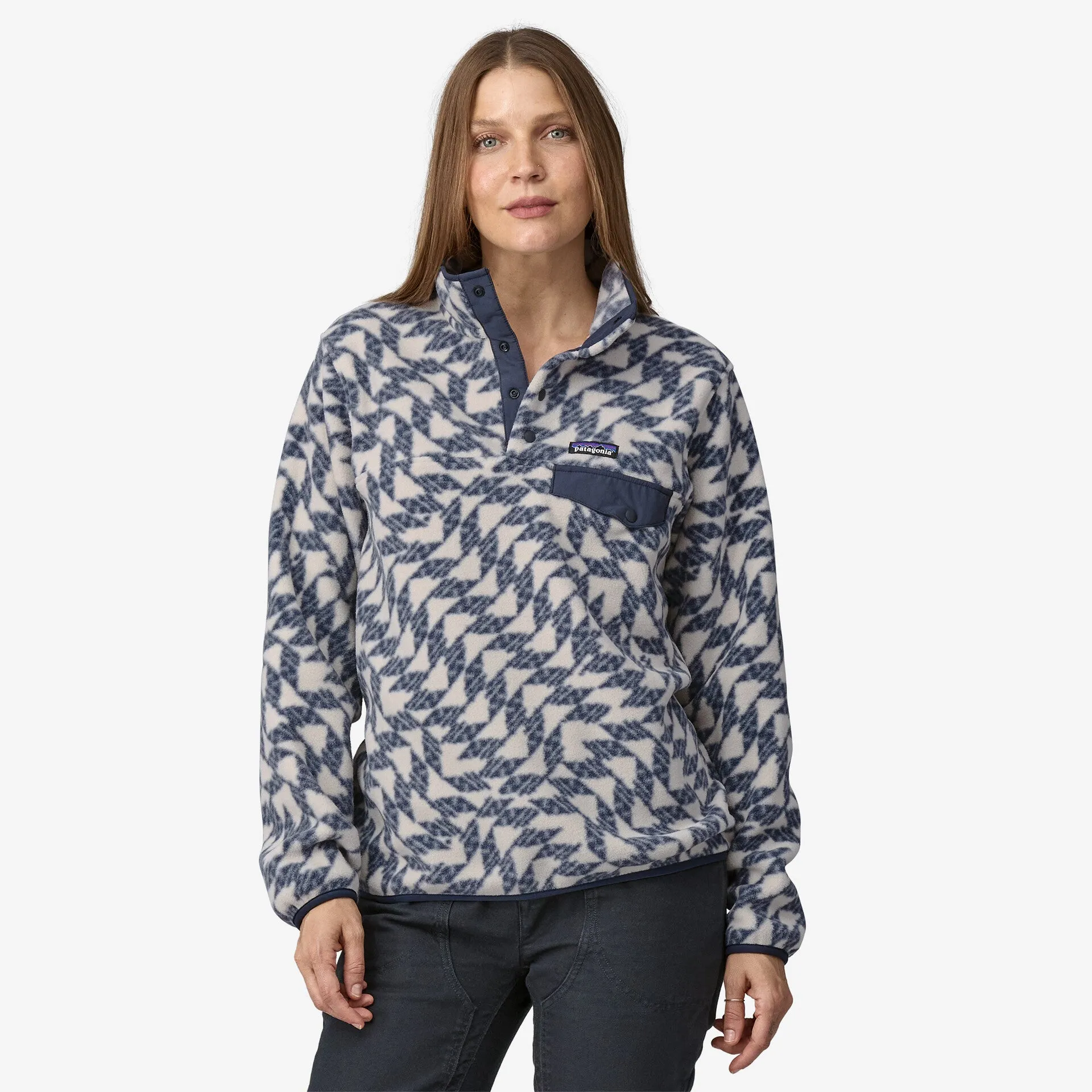 Patagonia Women's Lightweight Synchilla Snap-T Fleece Pullover - SYNCHED FLIGHT SMALL NATURAL sold by Sun Diego Boardshops