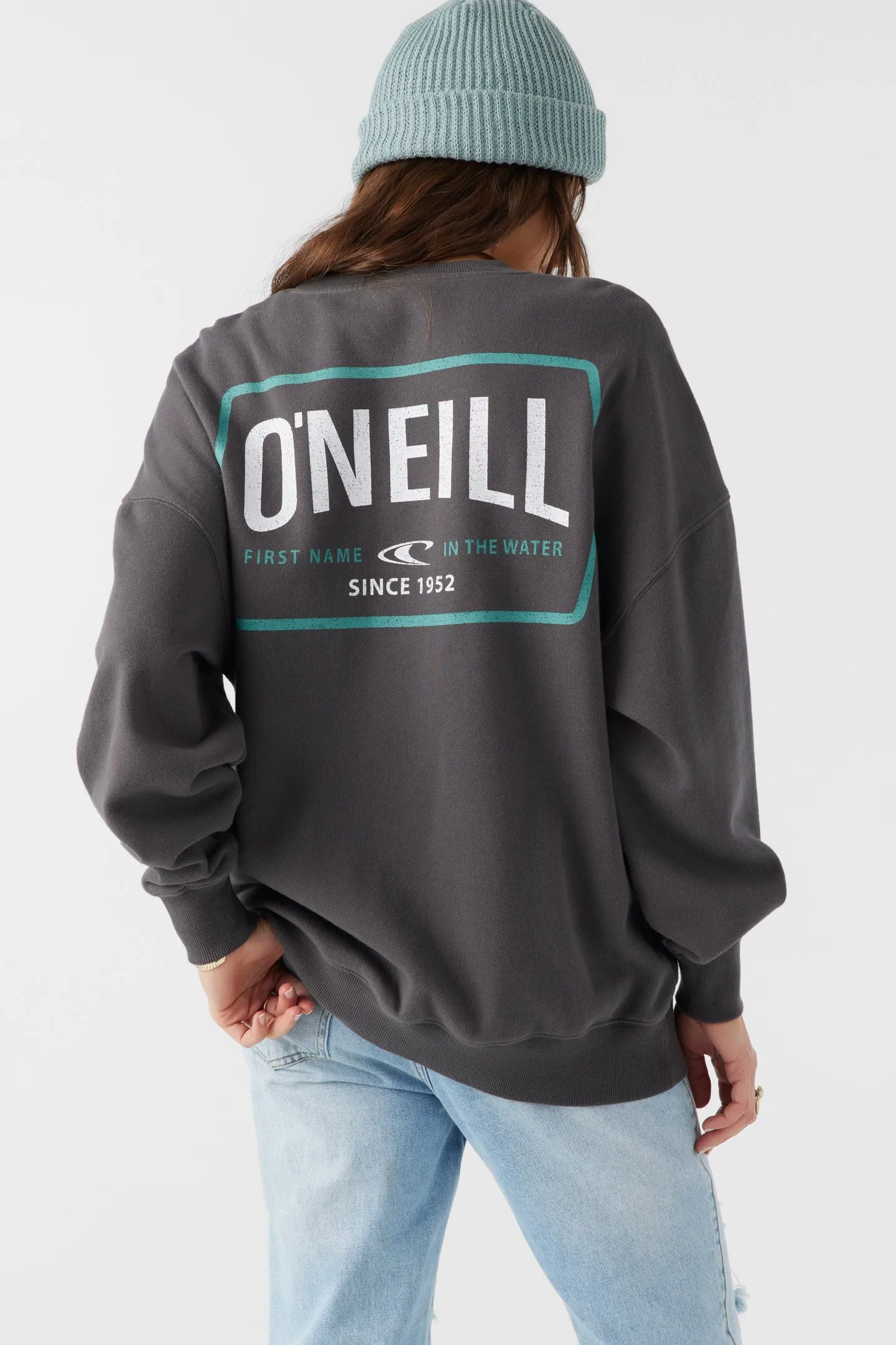 O'neill CHOICE CREWNECK OVERSIZED-FIT FLEECE PULLOVER - WASHED BLACK sold by Sun Diego Boardshops