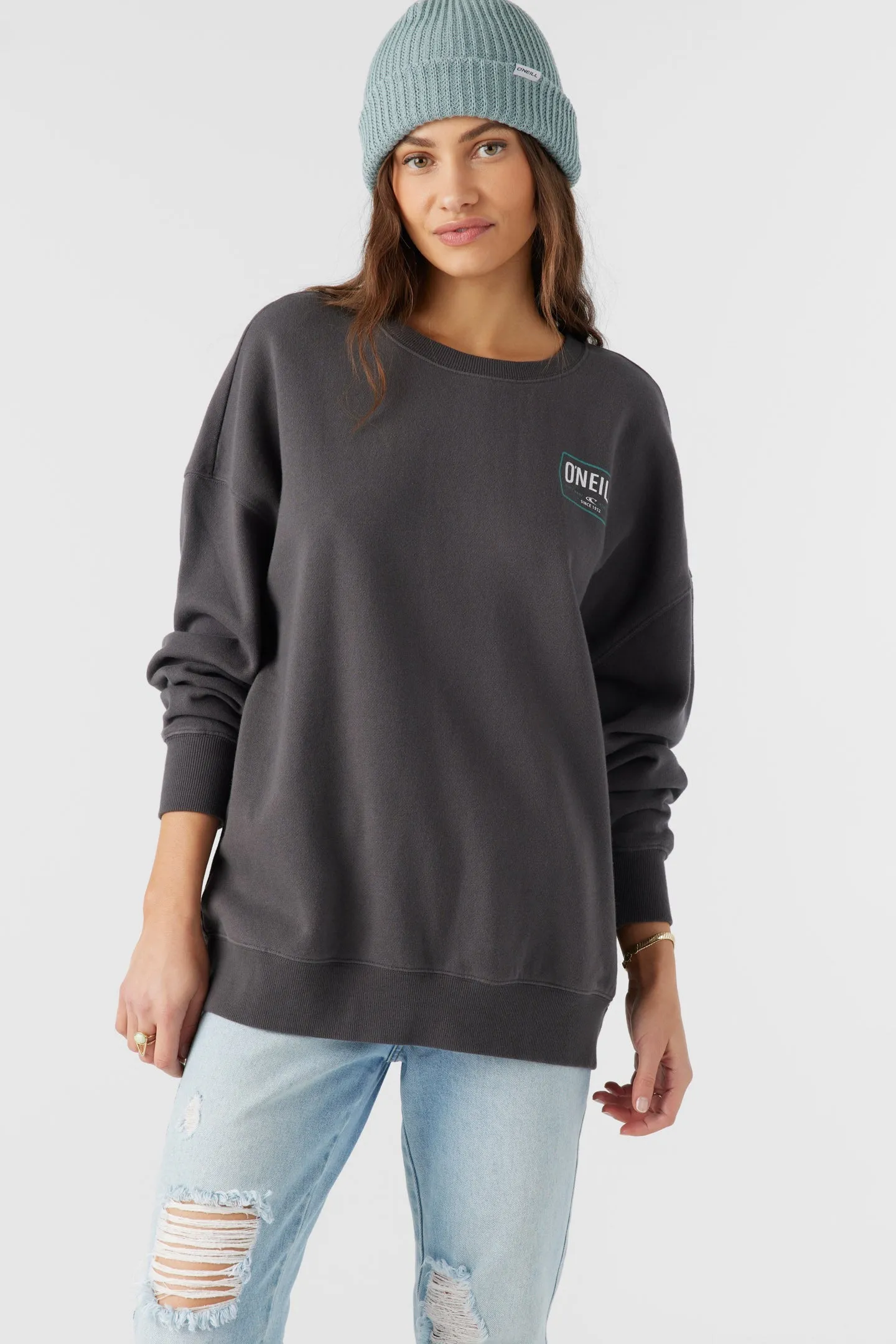 O'neill CHOICE CREWNECK OVERSIZED-FIT FLEECE PULLOVER - WASHED BLACK sold by Sun Diego Boardshops product image thumbnail 2