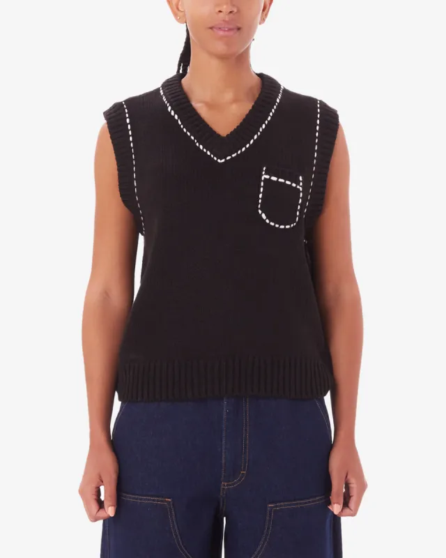 Obey MURPHY SWEATER VEST - DIGITAL BLACK sold by Sun Diego Boardshops