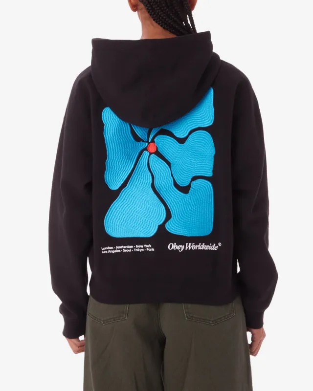 Obey FLORA ZIP HOOD - DIGITAL BLACK sold by Sun Diego Boardshops