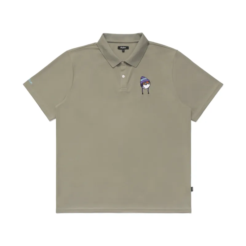 Malbon Glacier Buckets Performance Pique Polo - Moss made by Malbon